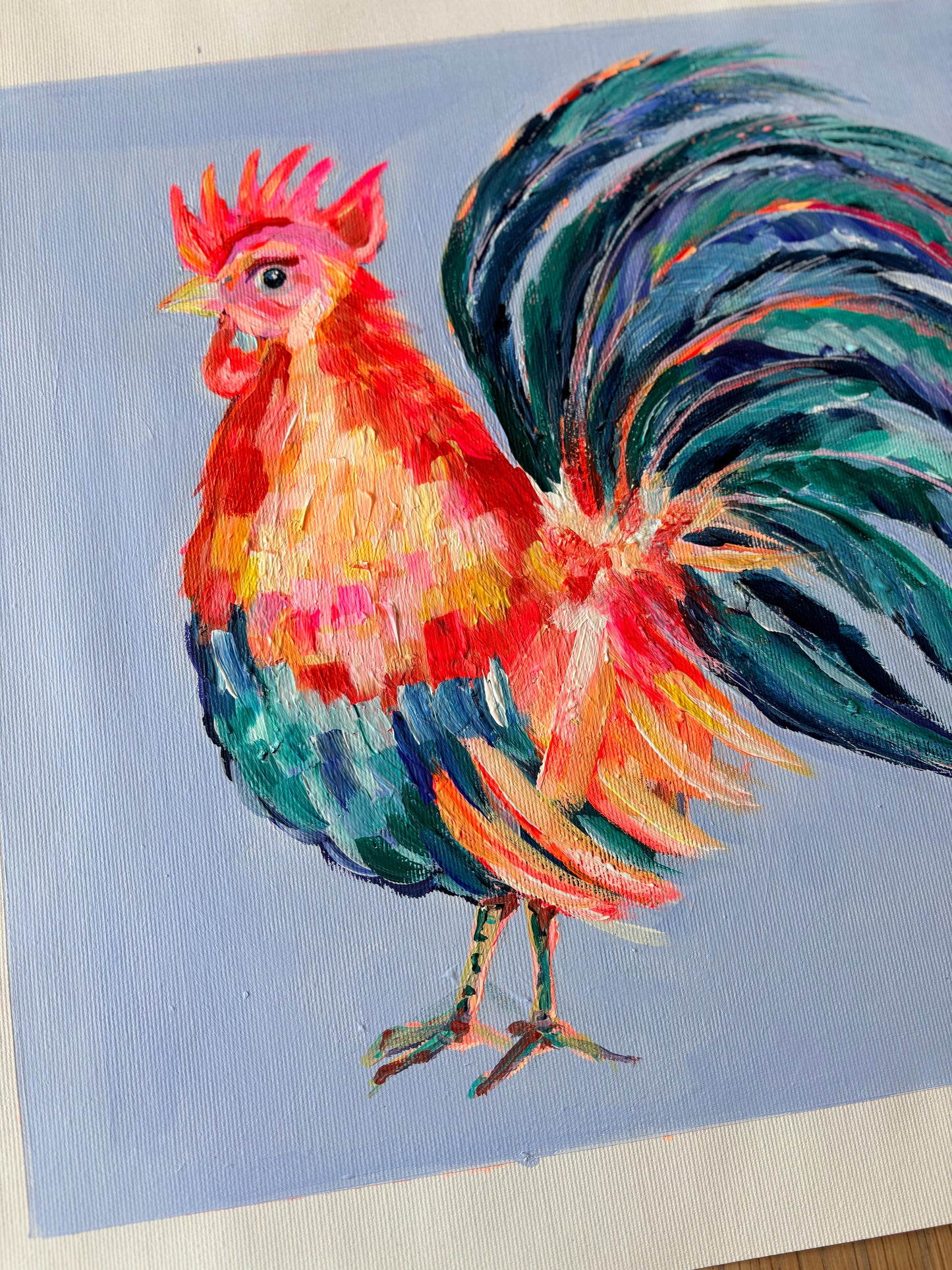 Rooster Acrylic Painting (Orginal Painting)