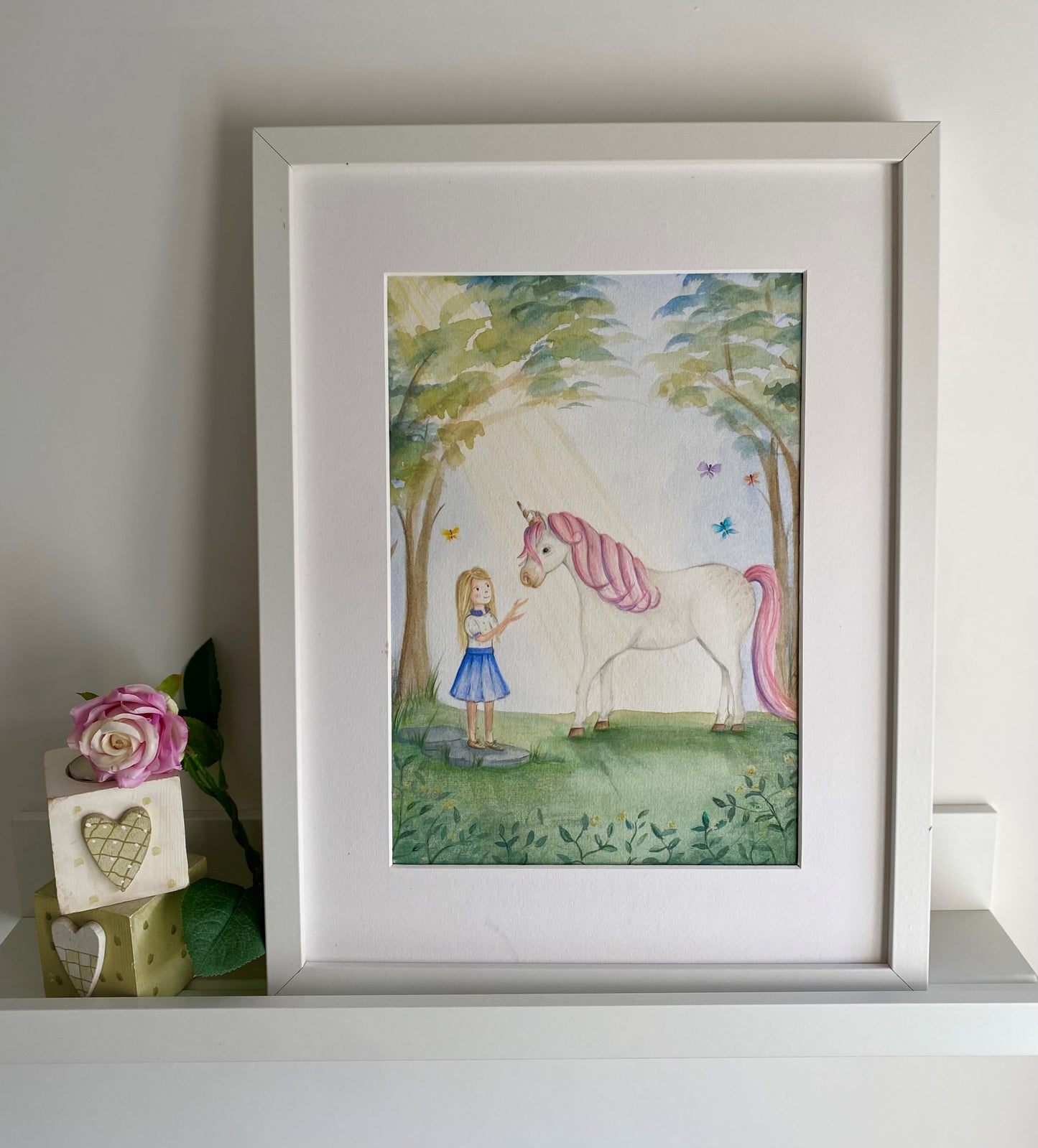 The Girl and the Unicorn Print