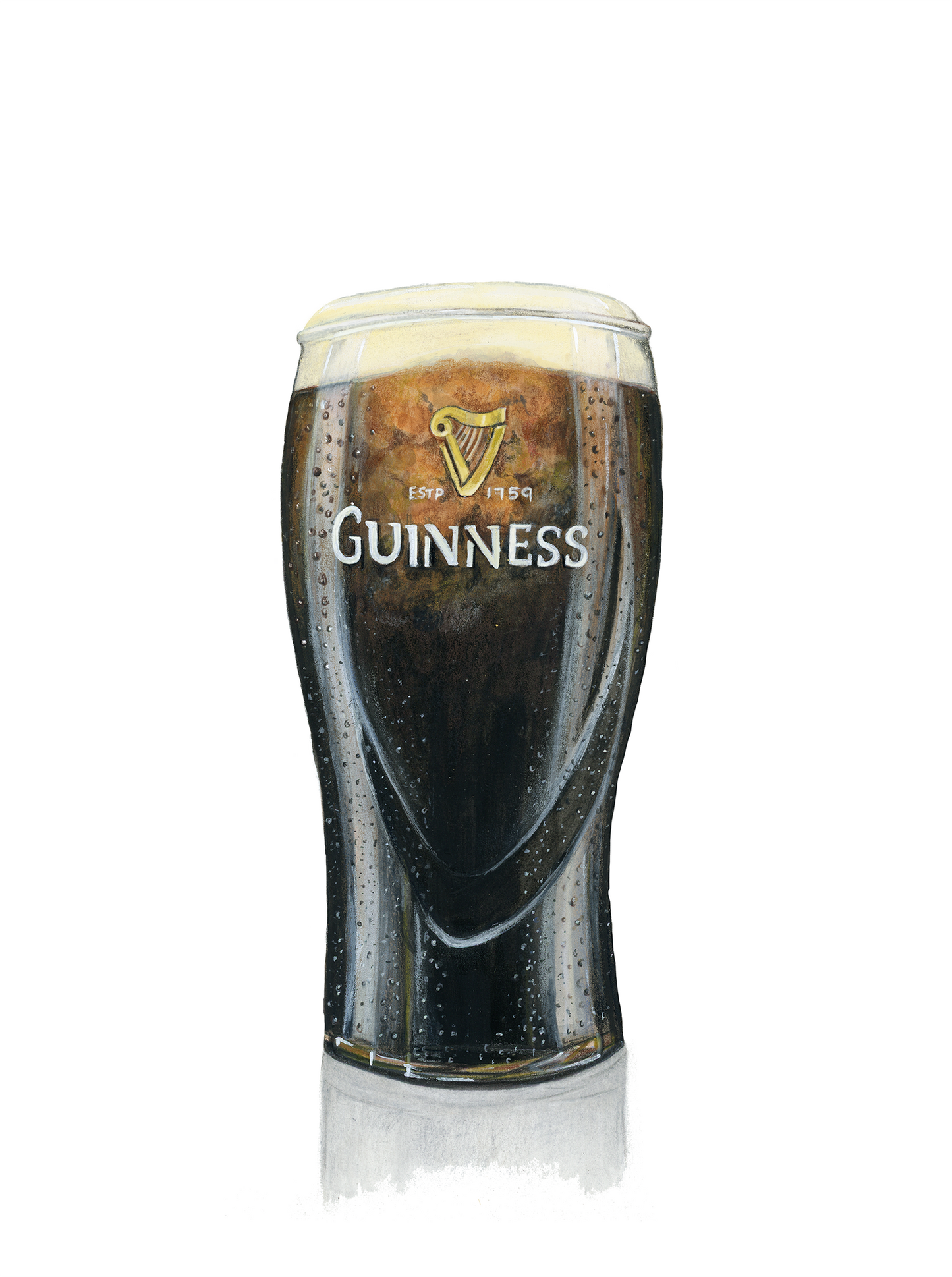 Picture of a painting of a pint of Guinness