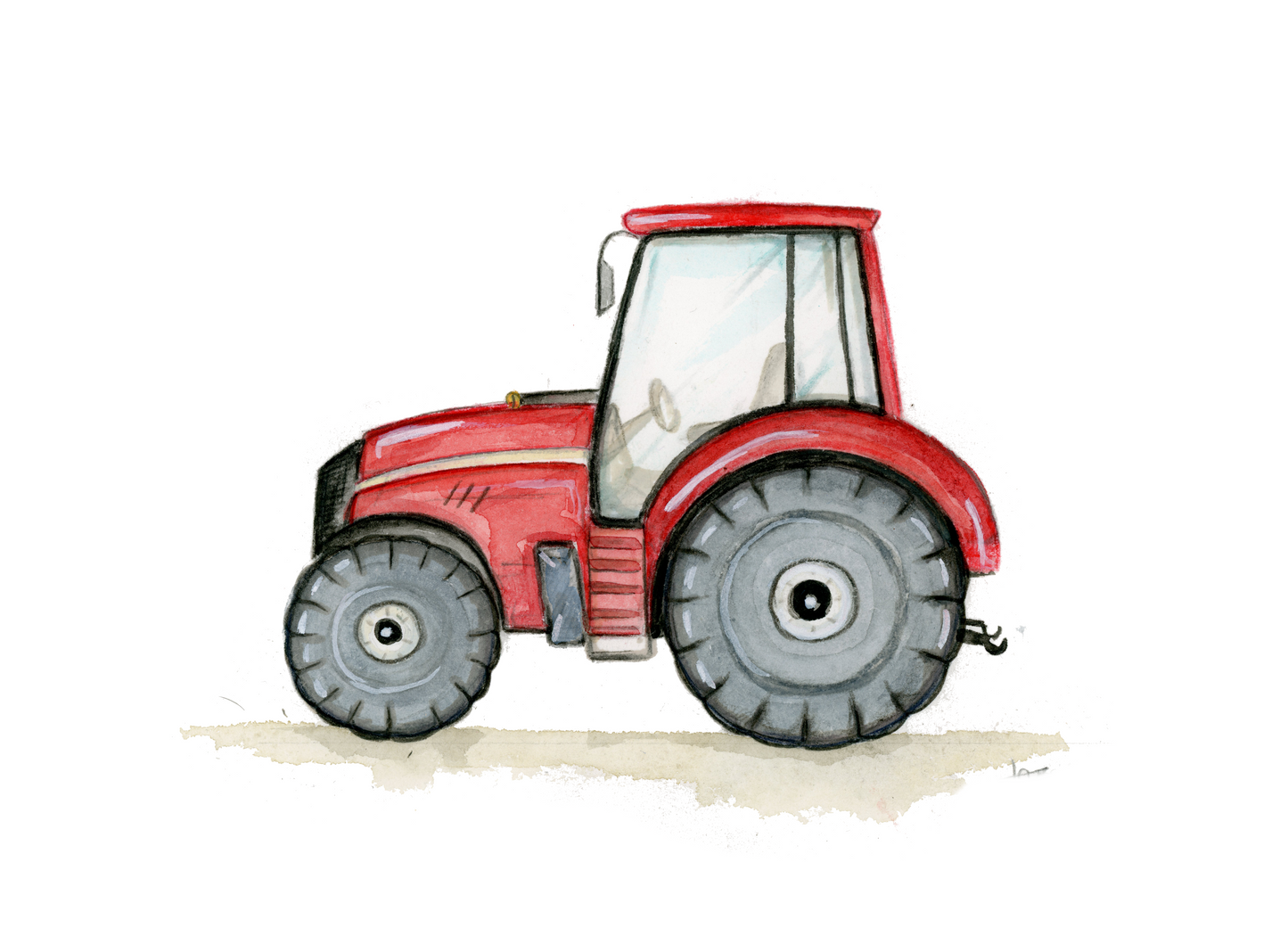 Nursery Print Red Tractor