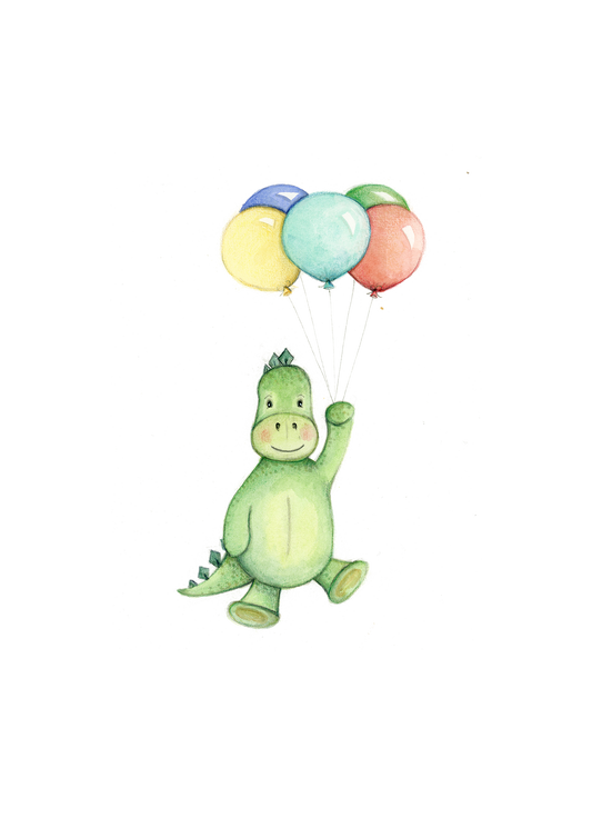 Dinosaur & Balloons