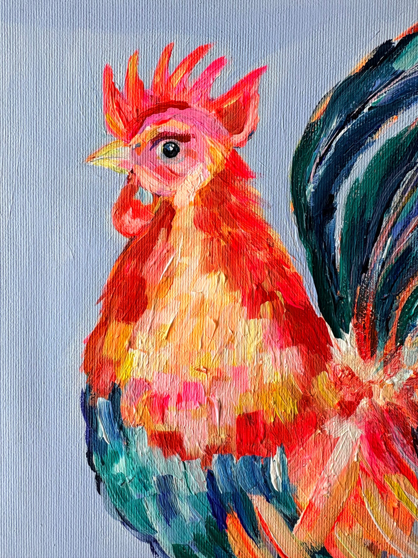 Rooster Acrylic Painting (Orginal Painting)