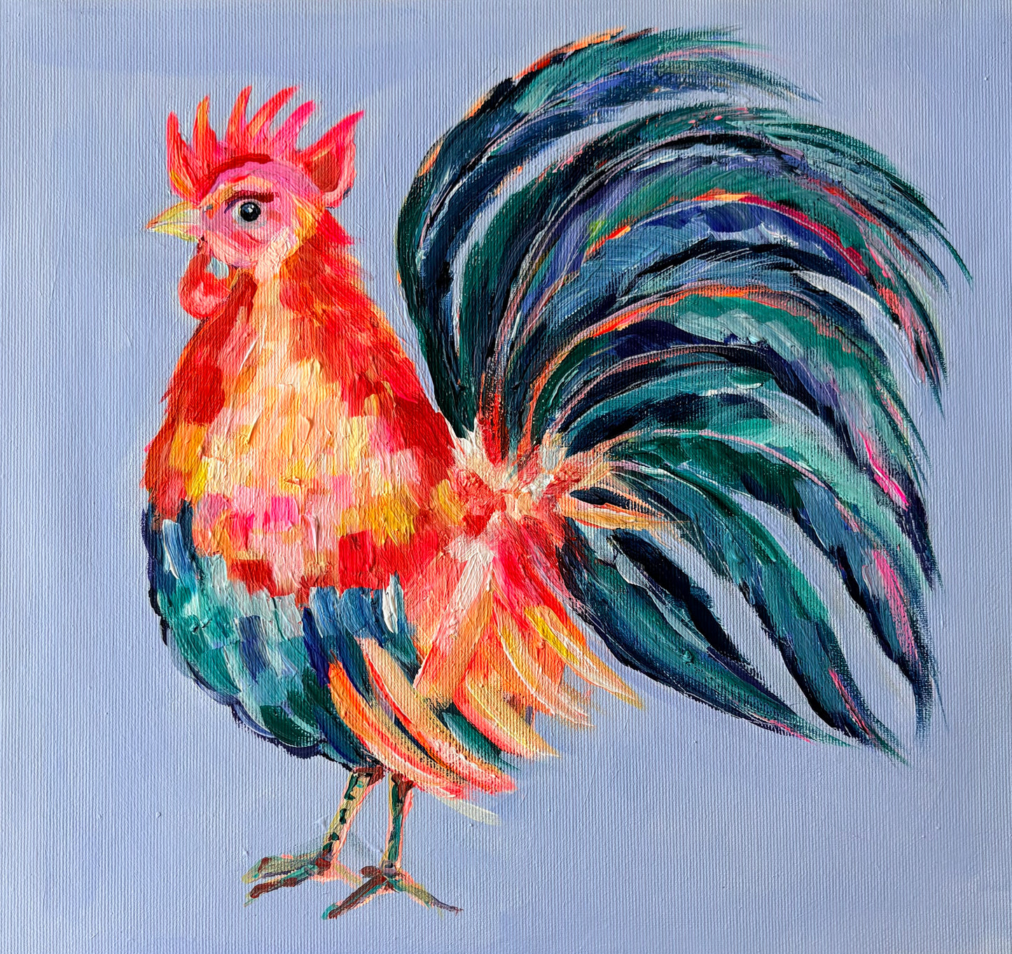 Rooster Acrylic Painting (Orginal Painting)