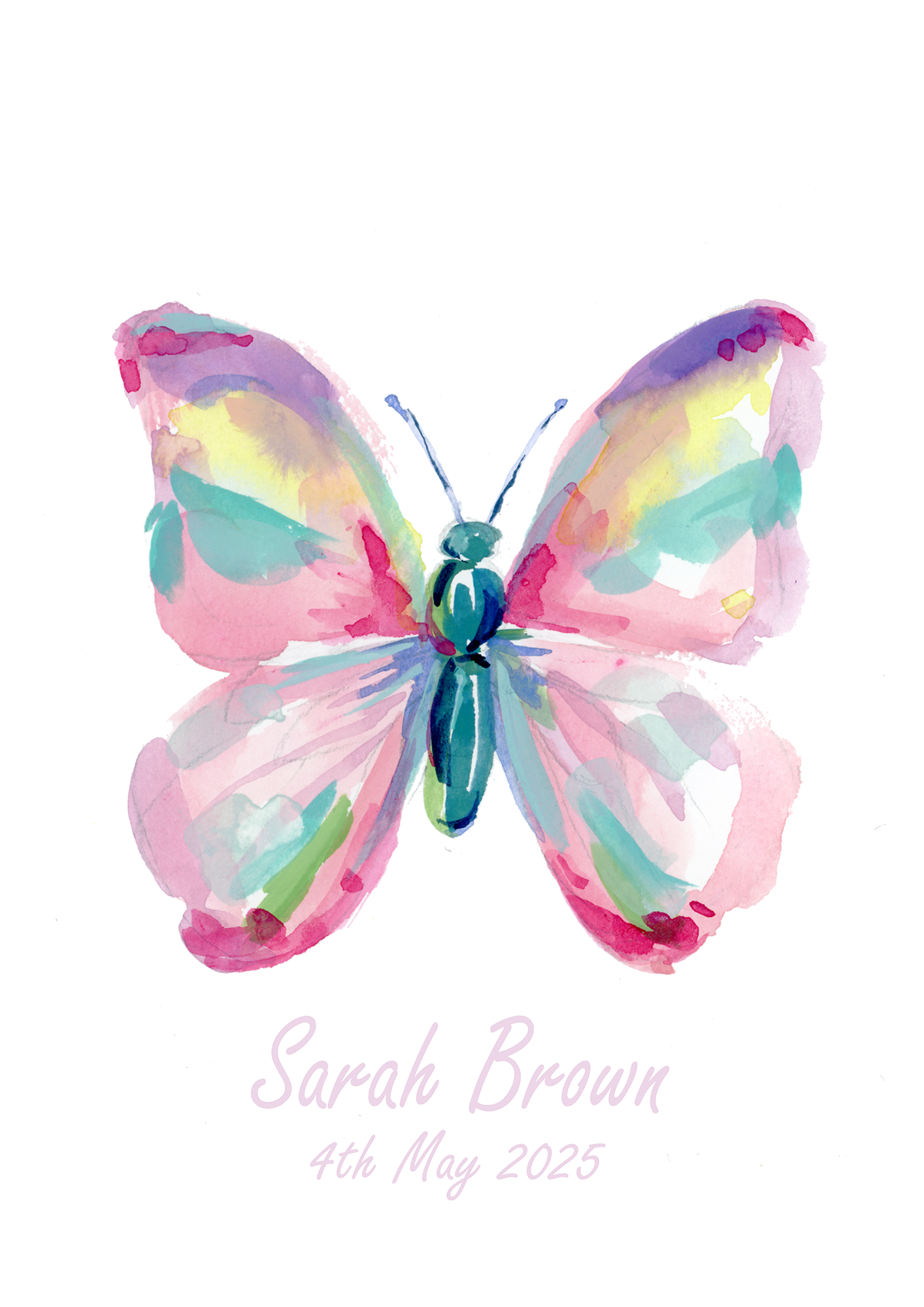 Print Pink Butterfly