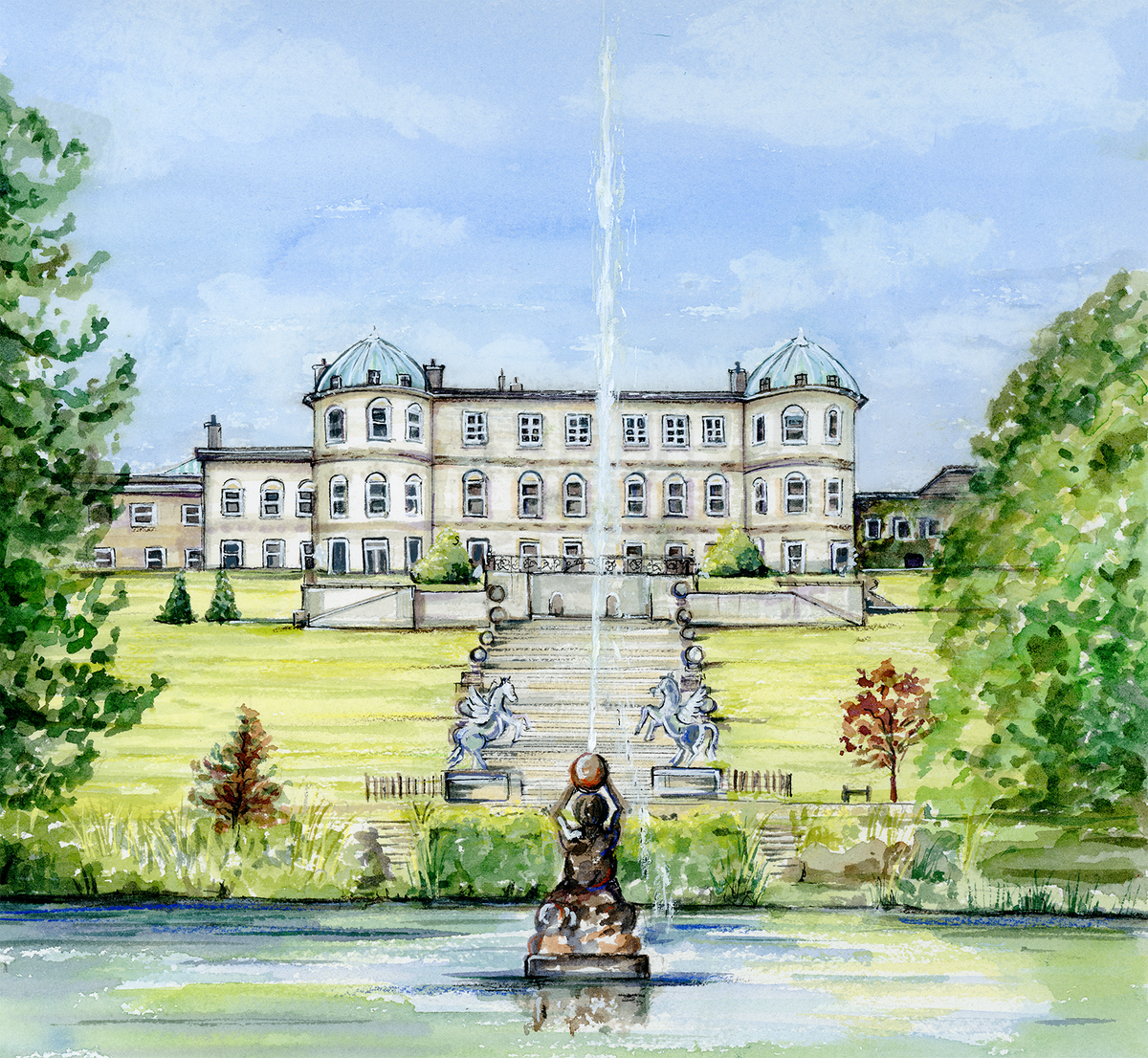 Powerscourt House & Garden Print