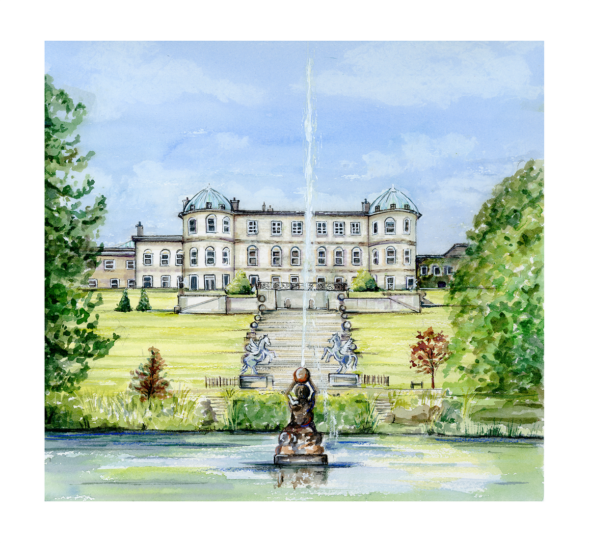Powerscourt House & Garden Print