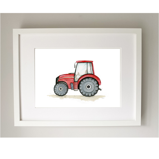 Nursery Print Red Tractor