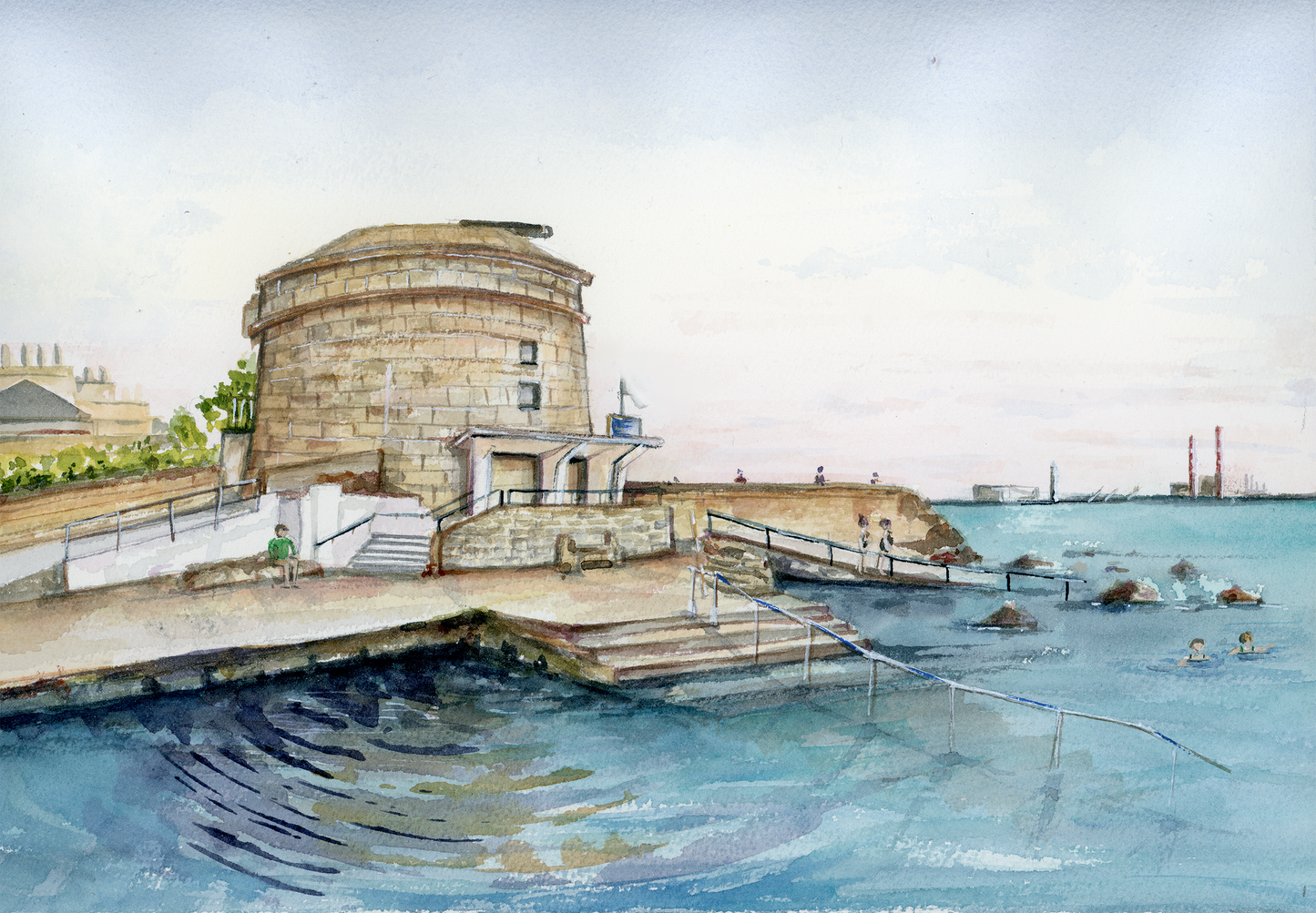 Print of Sea Point Swimming