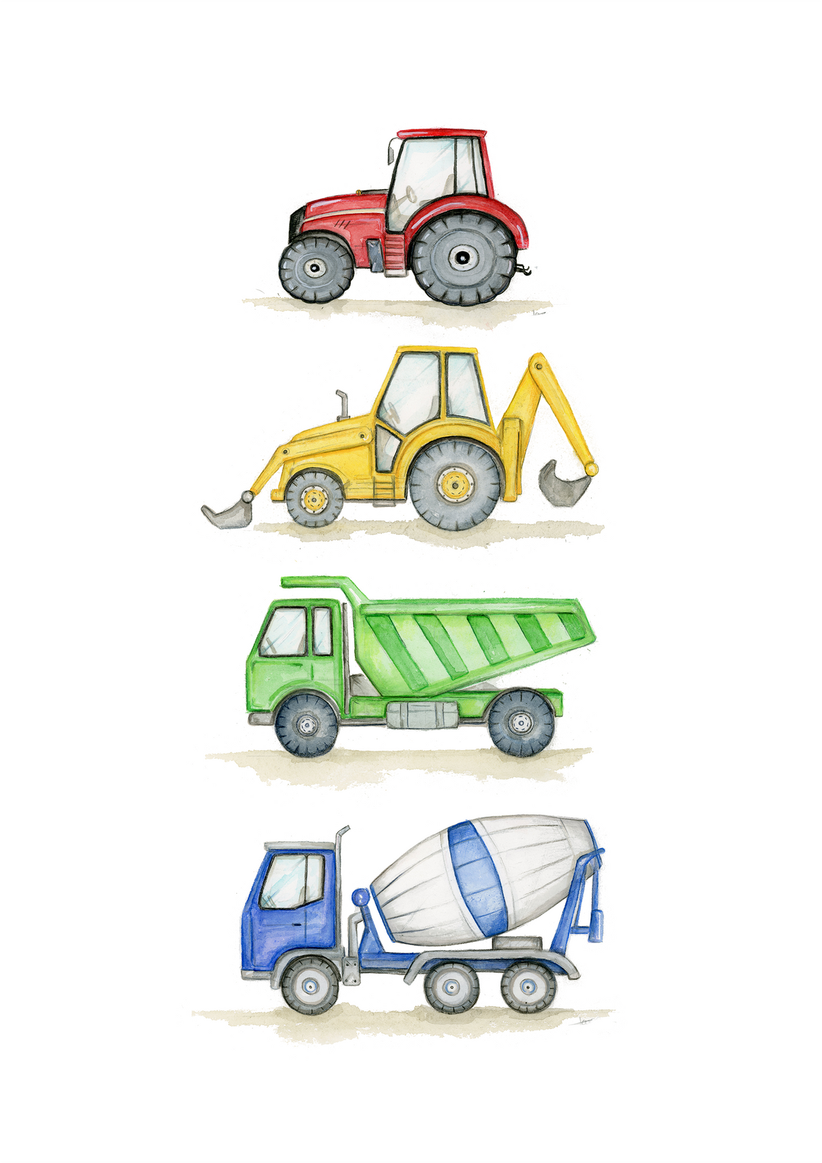 Work Vehicles Print